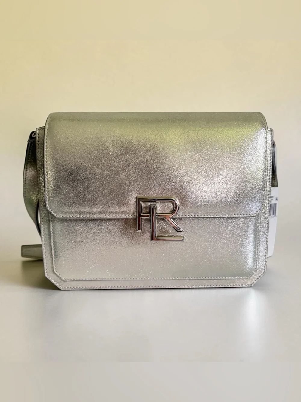 Ralph Lauren Collection RL 888 Metallic Leather Crossbody Bag Italy NWT
